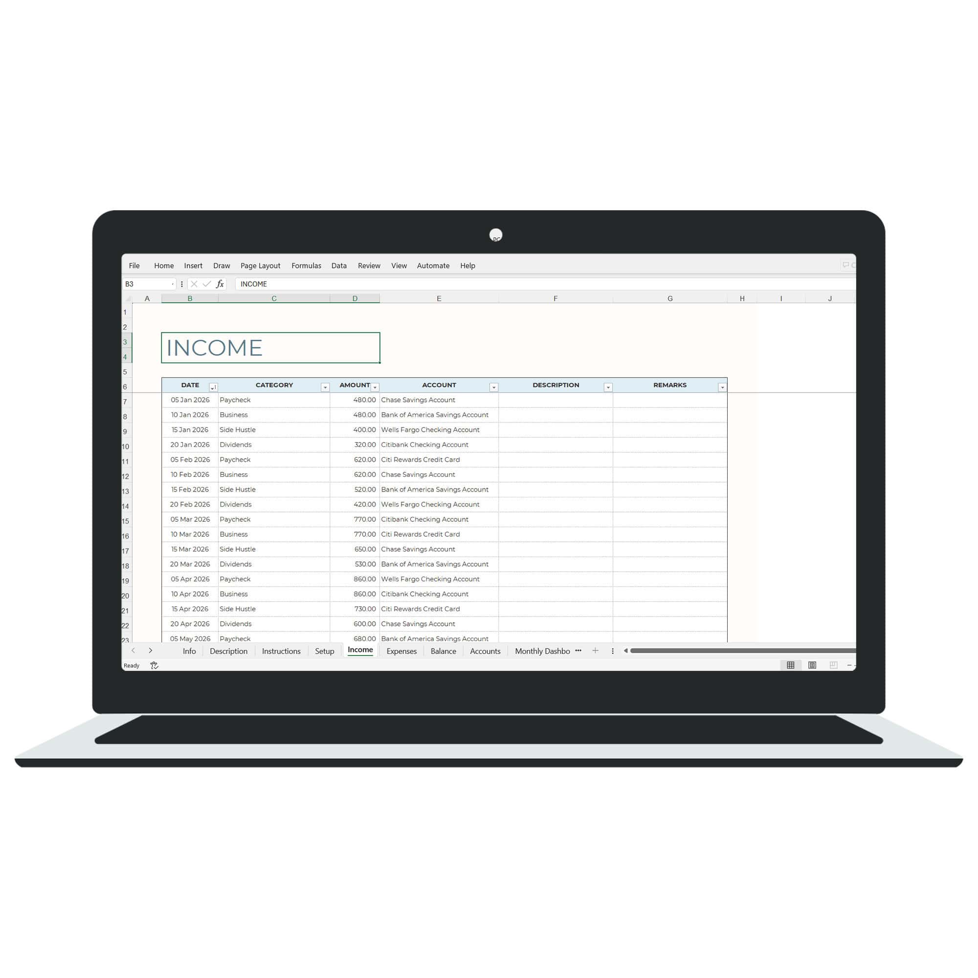 Ultimate Income & Expense Dashboard Template - Image 4