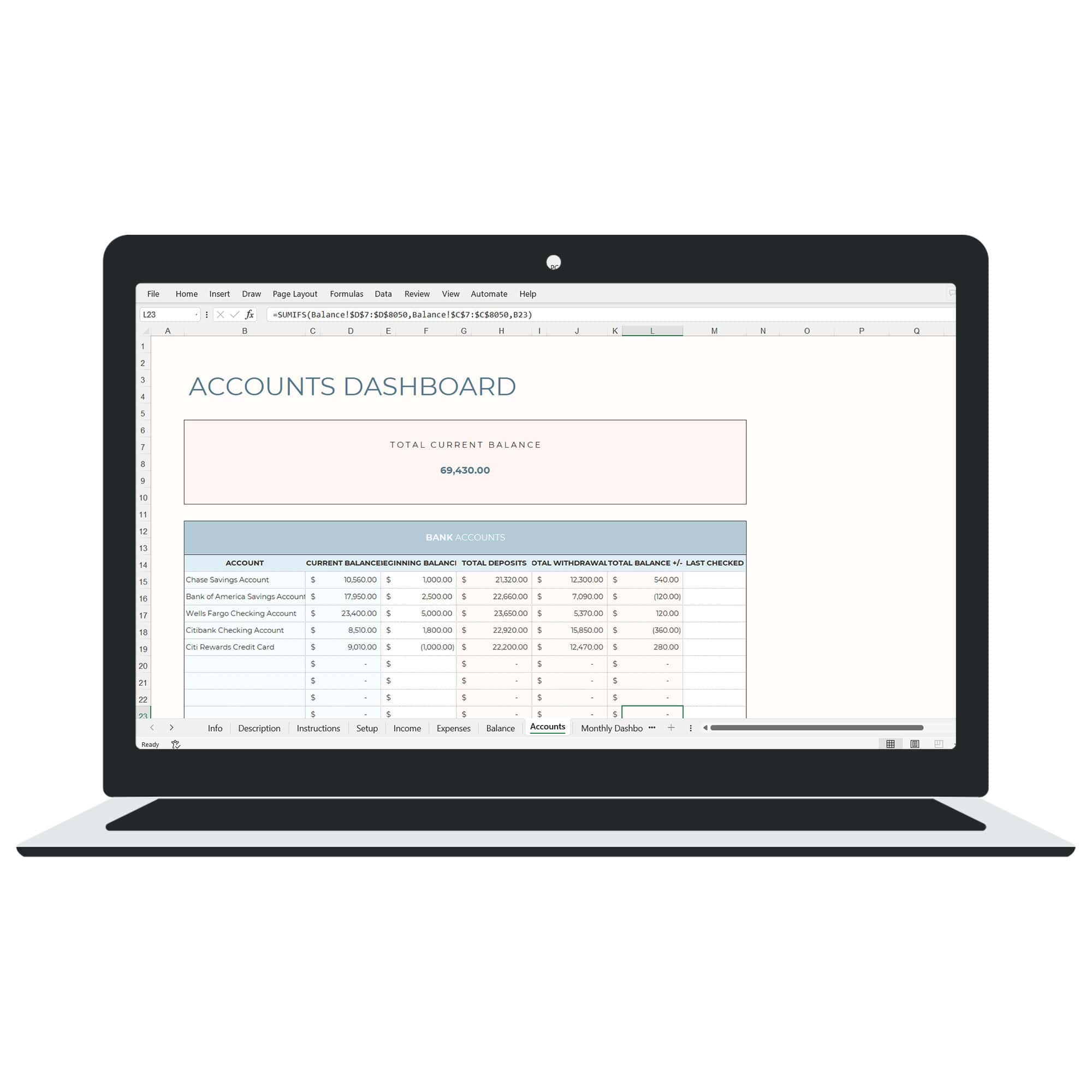 Ultimate Income & Expense Dashboard Template - Image 6